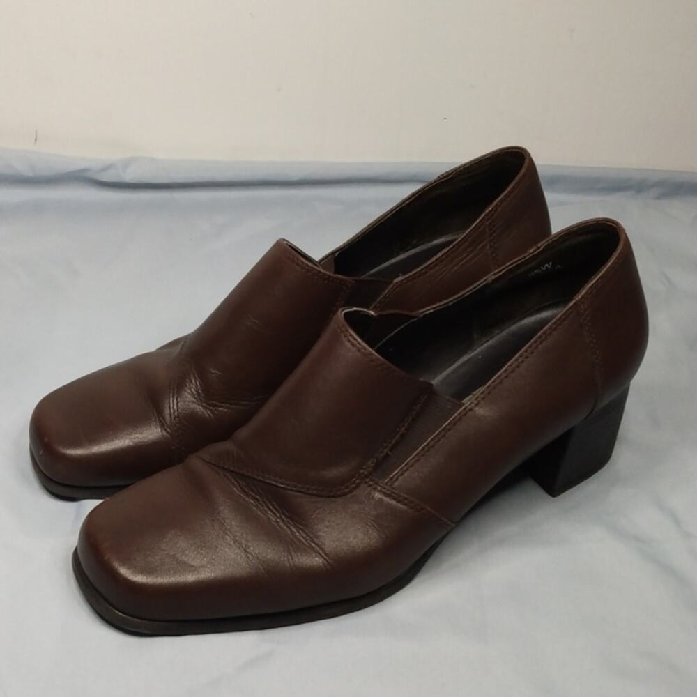 Paces Brenda Women heeled Brown Leather shoes Size 8.5 W